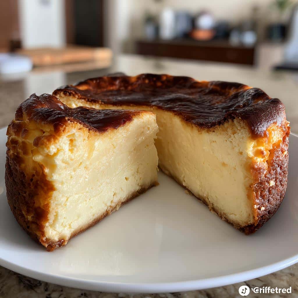 air fryer basque cheesecake easy - detail 1