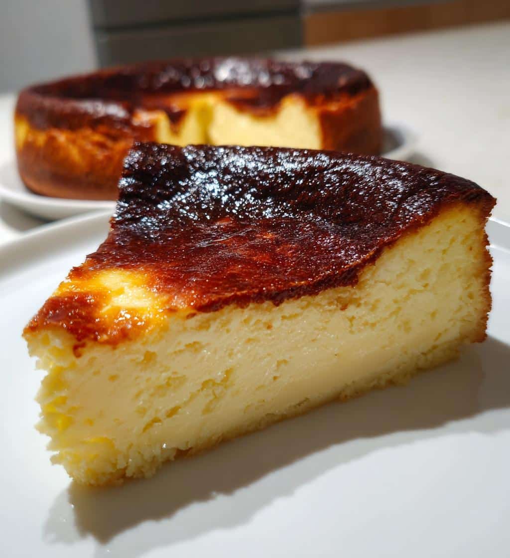 air fryer basque cheesecake from scratch