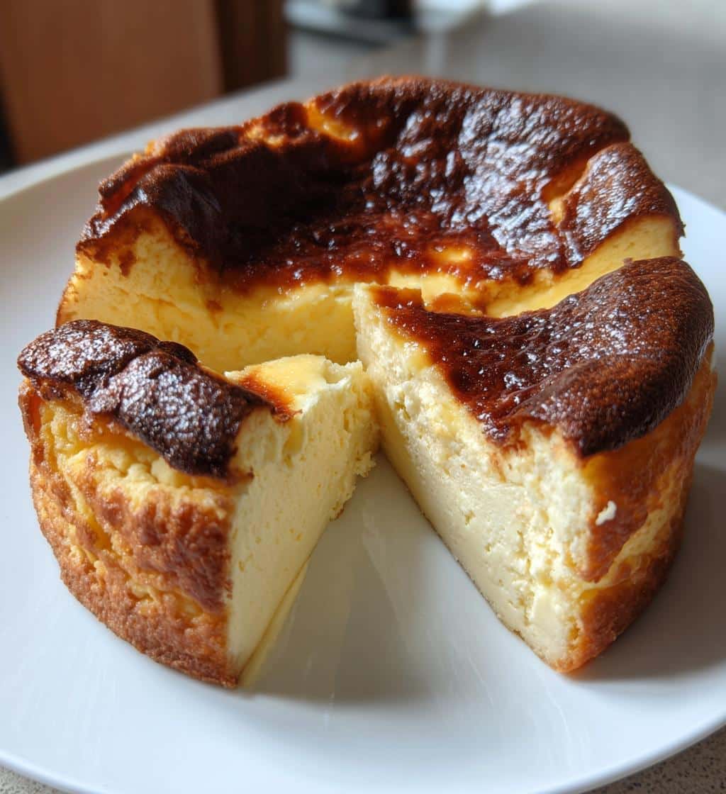12g Protein Air Fryer Basque Cheesecake That Feels Indulgent 4 air fryer basque cheesecake high protein - detail 1