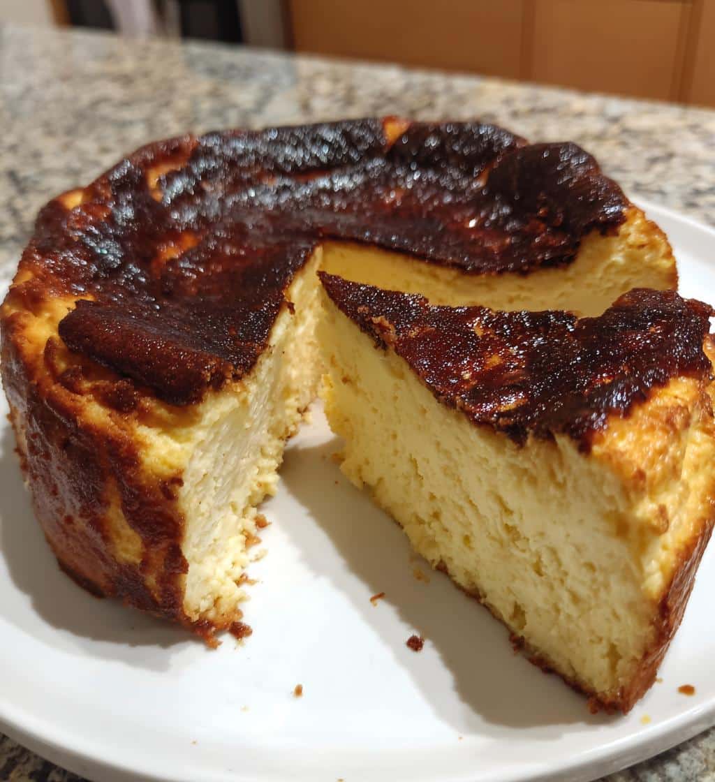 air fryer basque cheesecake high protein