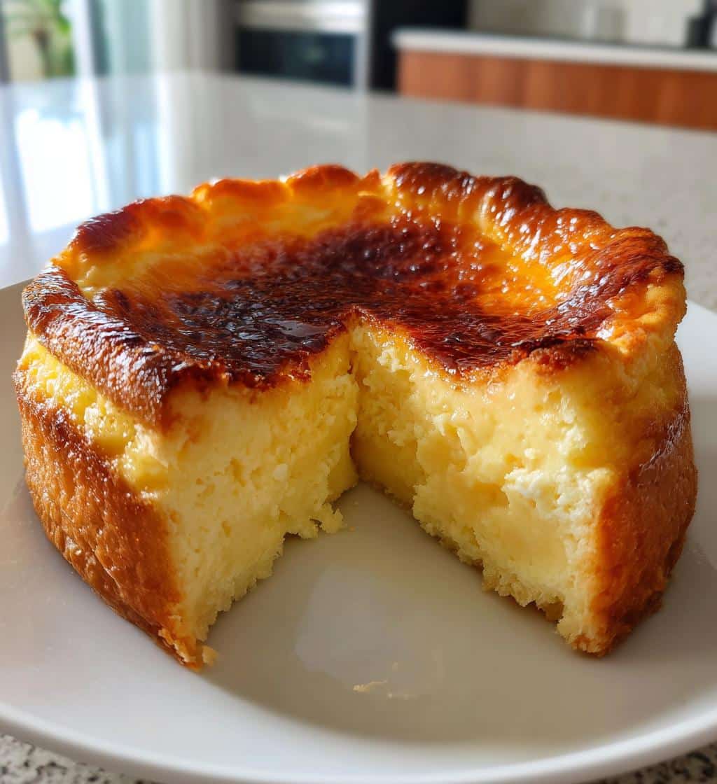 7-Ingredient Air Fryer Basque Cheesecake - Effortless Magic 4 air fryer basque cheesecake simple ingredients - detail 1
