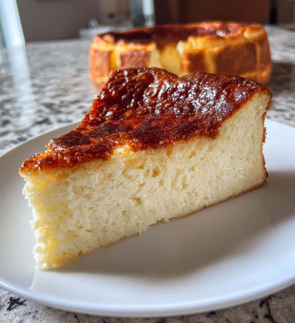 air fryer basque cheesecake small batch - detail 1