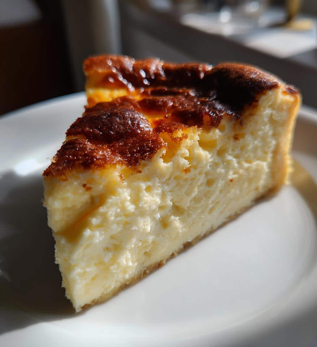 air fryer basque cheesecake with biscuit dough