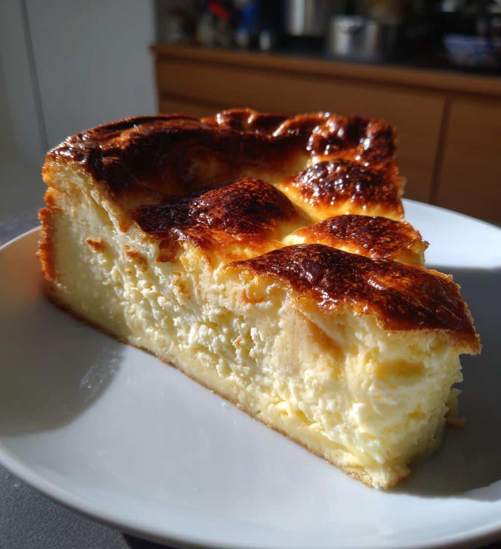 air fryer basque cheesecake with cake mix - detail 1