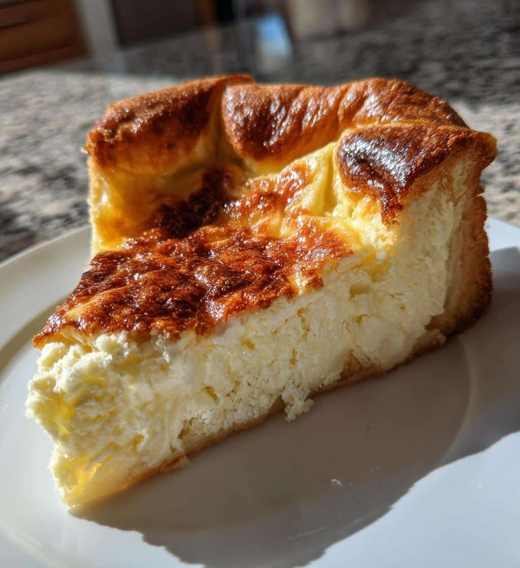 air fryer basque cheesecake with crescent rolls - detail 1