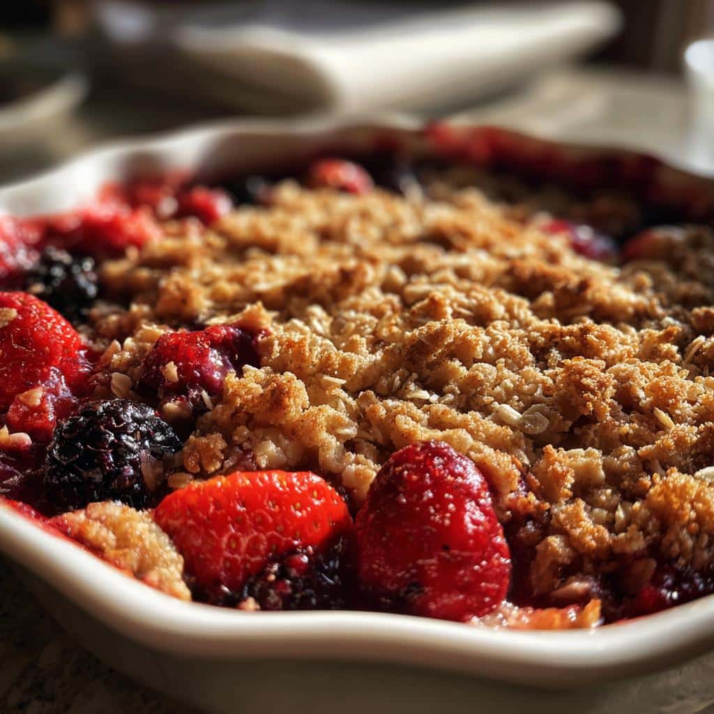 air fryer berry crisp 5 ingredient - detail 1