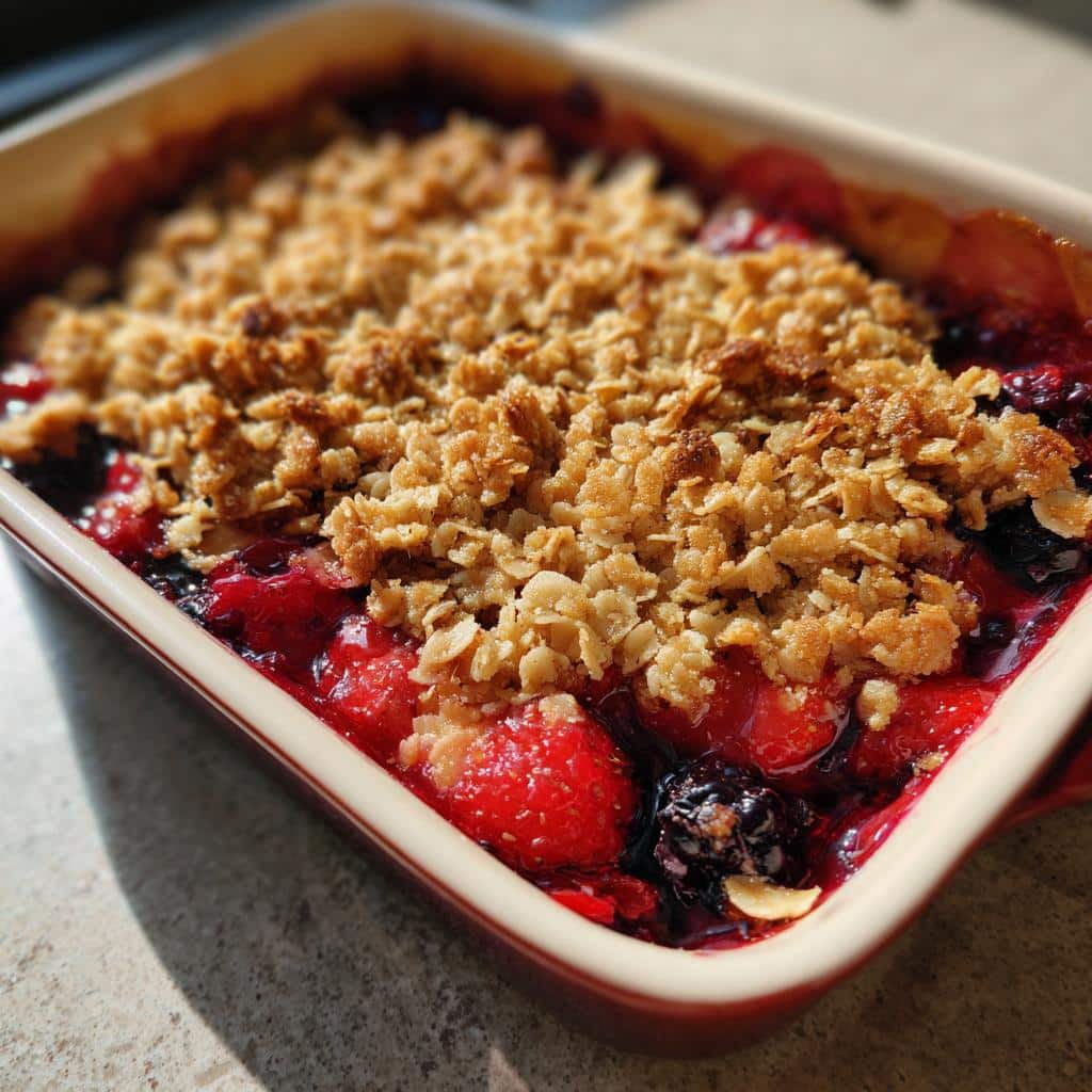 air fryer berry crisp 5 ingredient