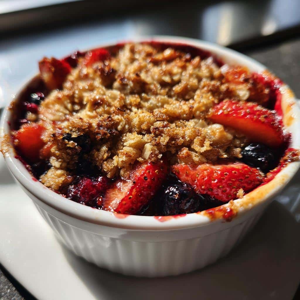 air fryer berry crisp homemade