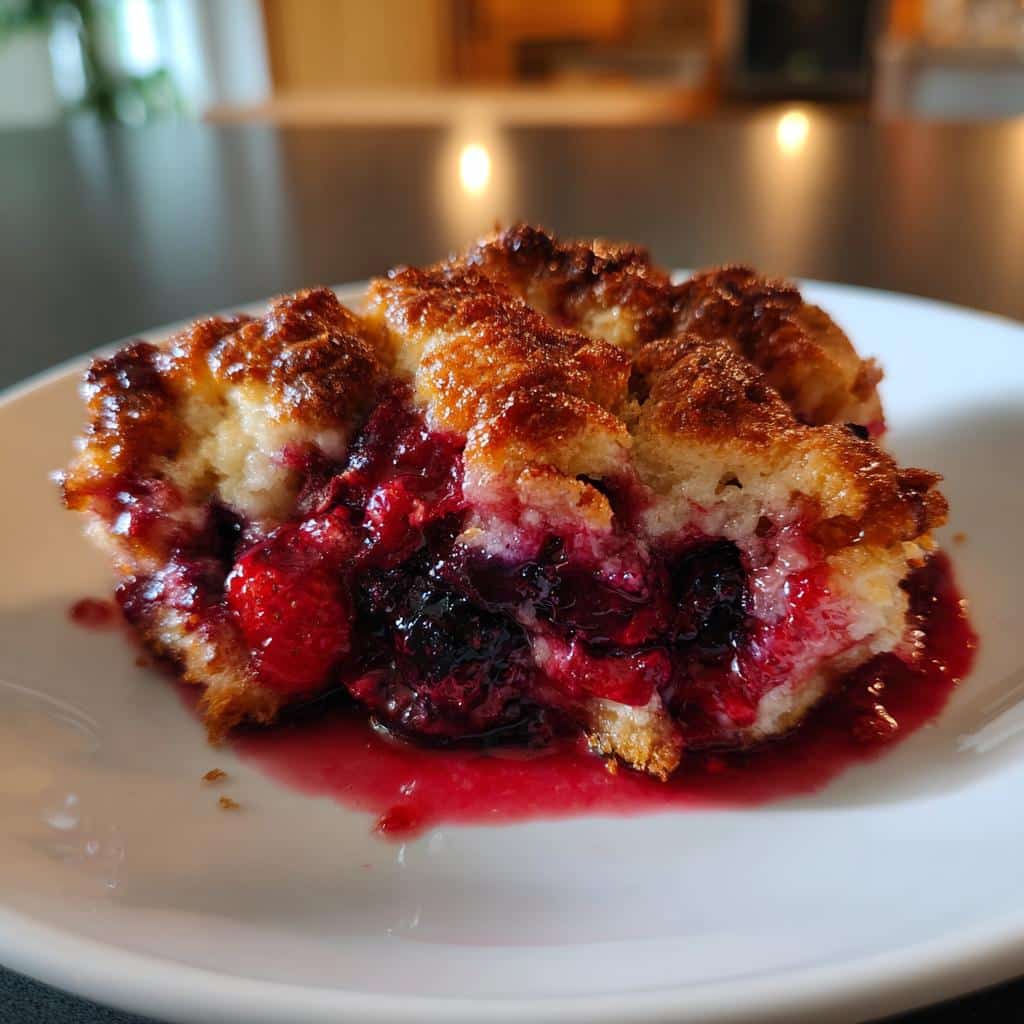 air fryer berry crisp with biscuit dough