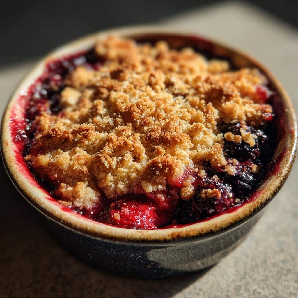 air fryer berry crisp with cake mix