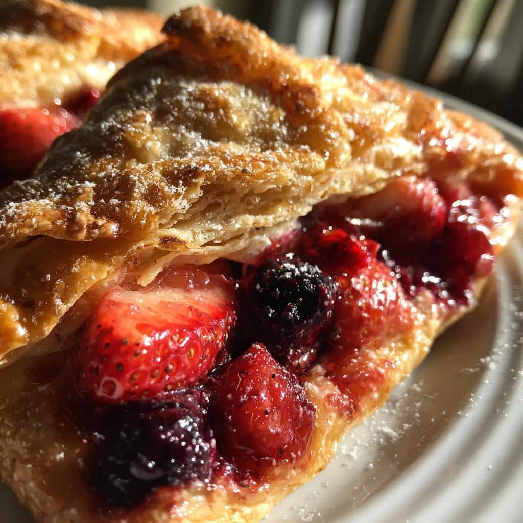 air fryer berry crisp with puff pastry