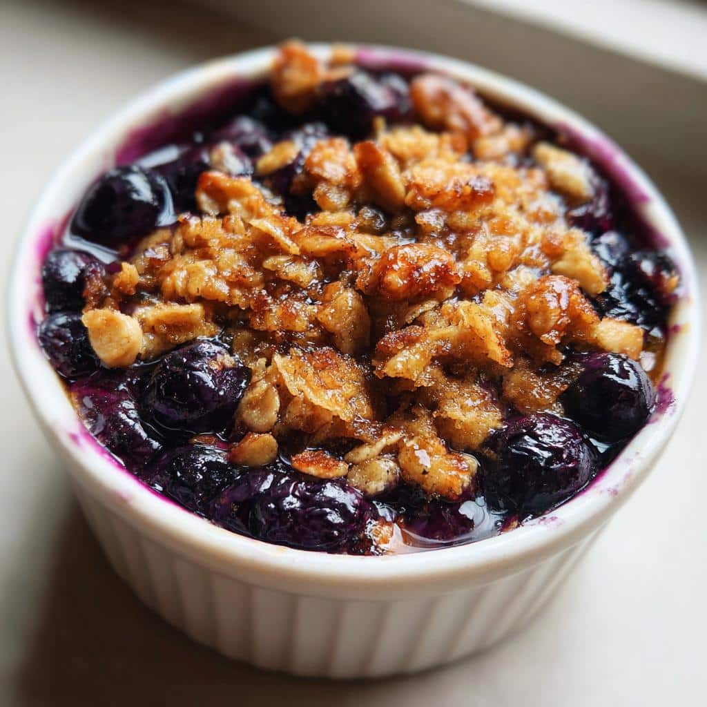 3-Ingredient Air Fryer Blueberry Crisp That'll Make You Swoon 4 air fryer blueberry crisp 3 ingredient - detail 1