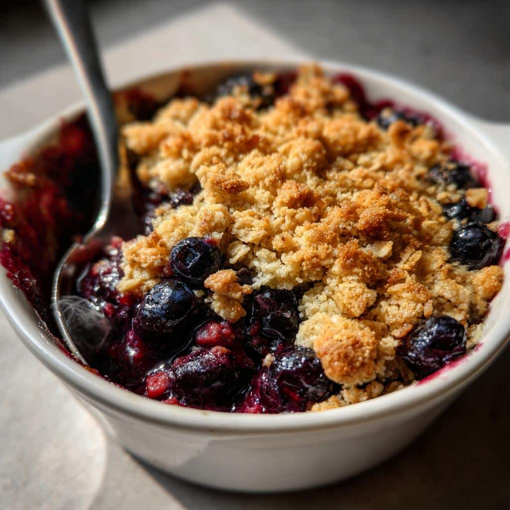 air fryer blueberry crisp 5 ingredient