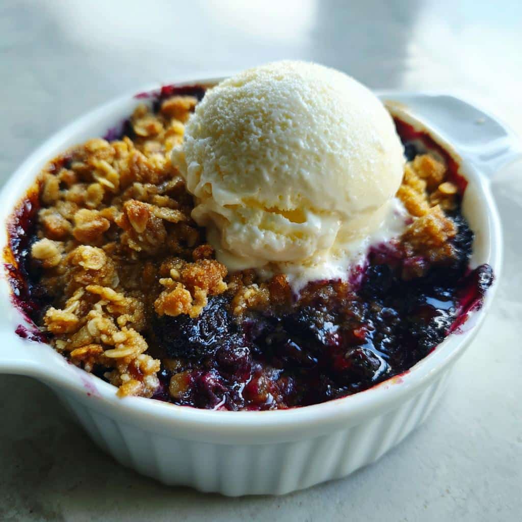 air fryer blueberry crisp 5 minute - detail 1