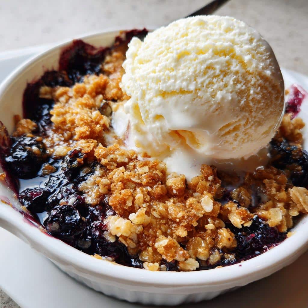 air fryer blueberry crisp 5 minute