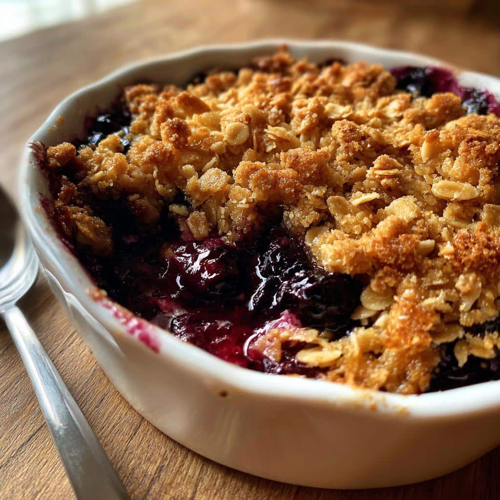 air fryer blueberry crisp comfort food - detail 1