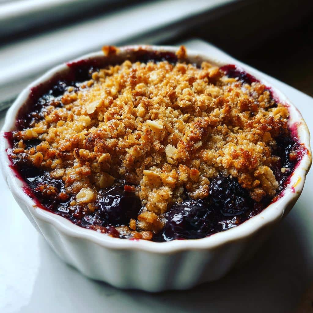 air fryer blueberry crisp for beginners