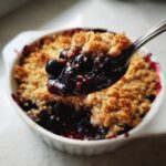 air fryer blueberry crisp from scratch