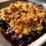 air fryer blueberry crisp high protein