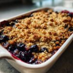 air fryer blueberry crisp homemade