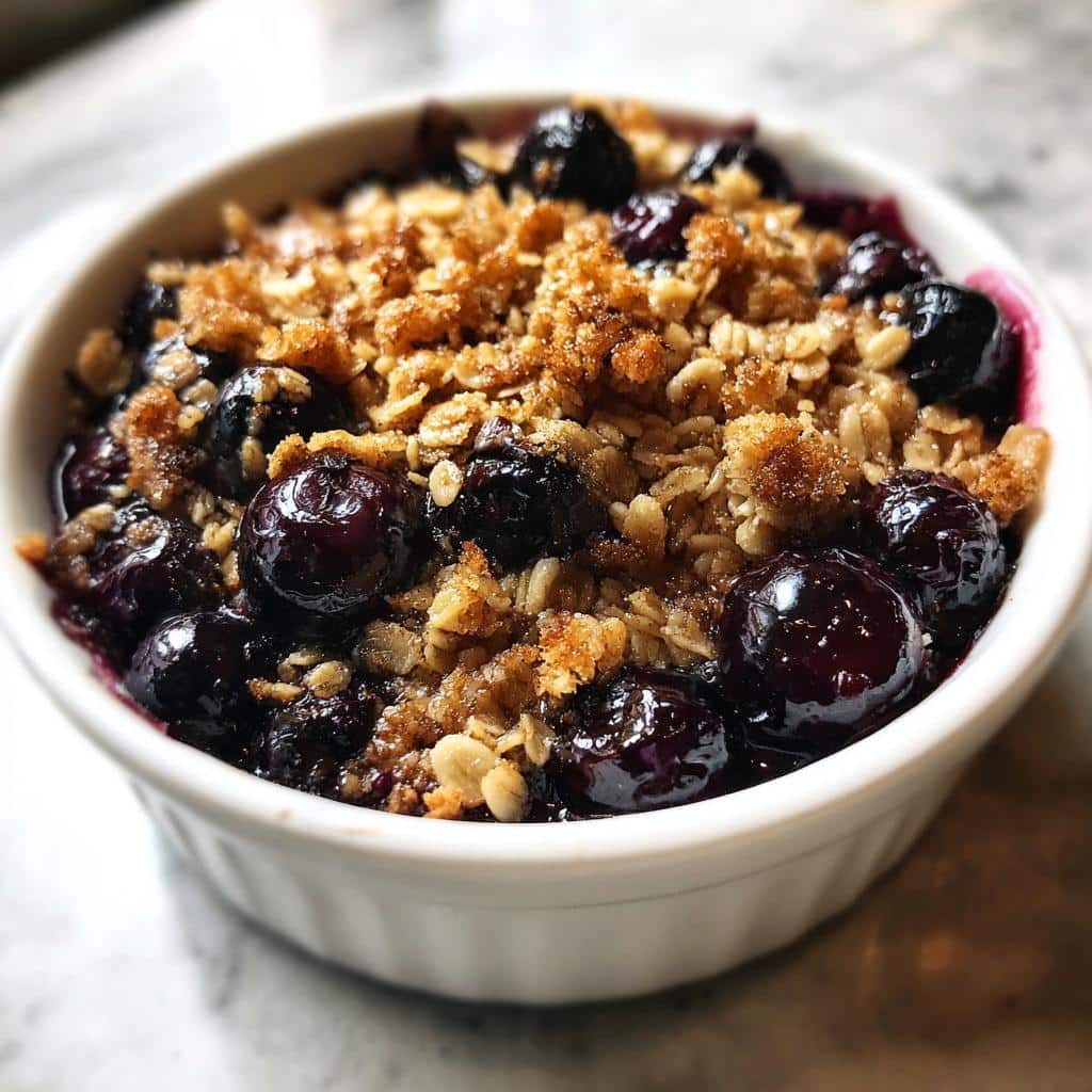 air fryer blueberry crisp kid friendly