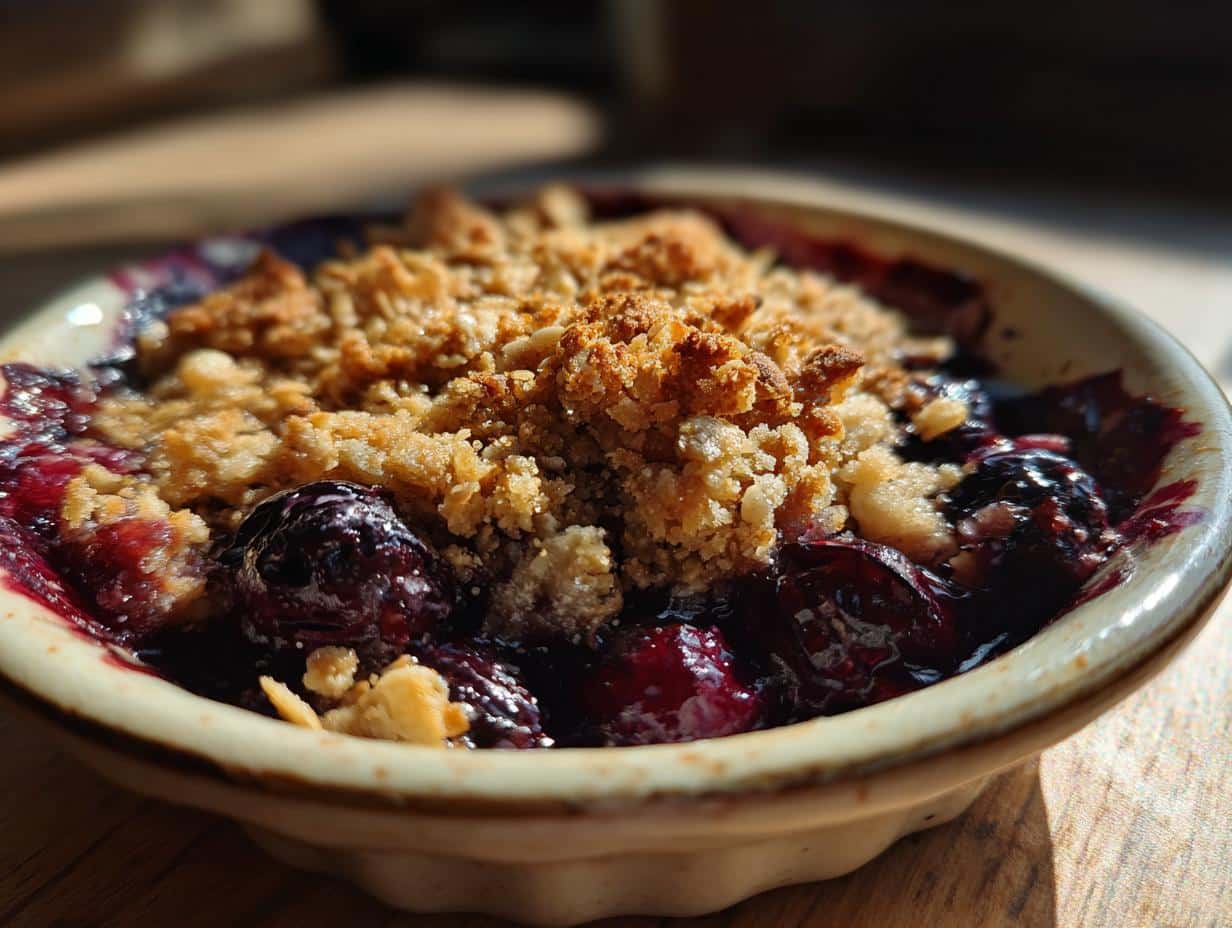 air fryer blueberry crisp low calorie