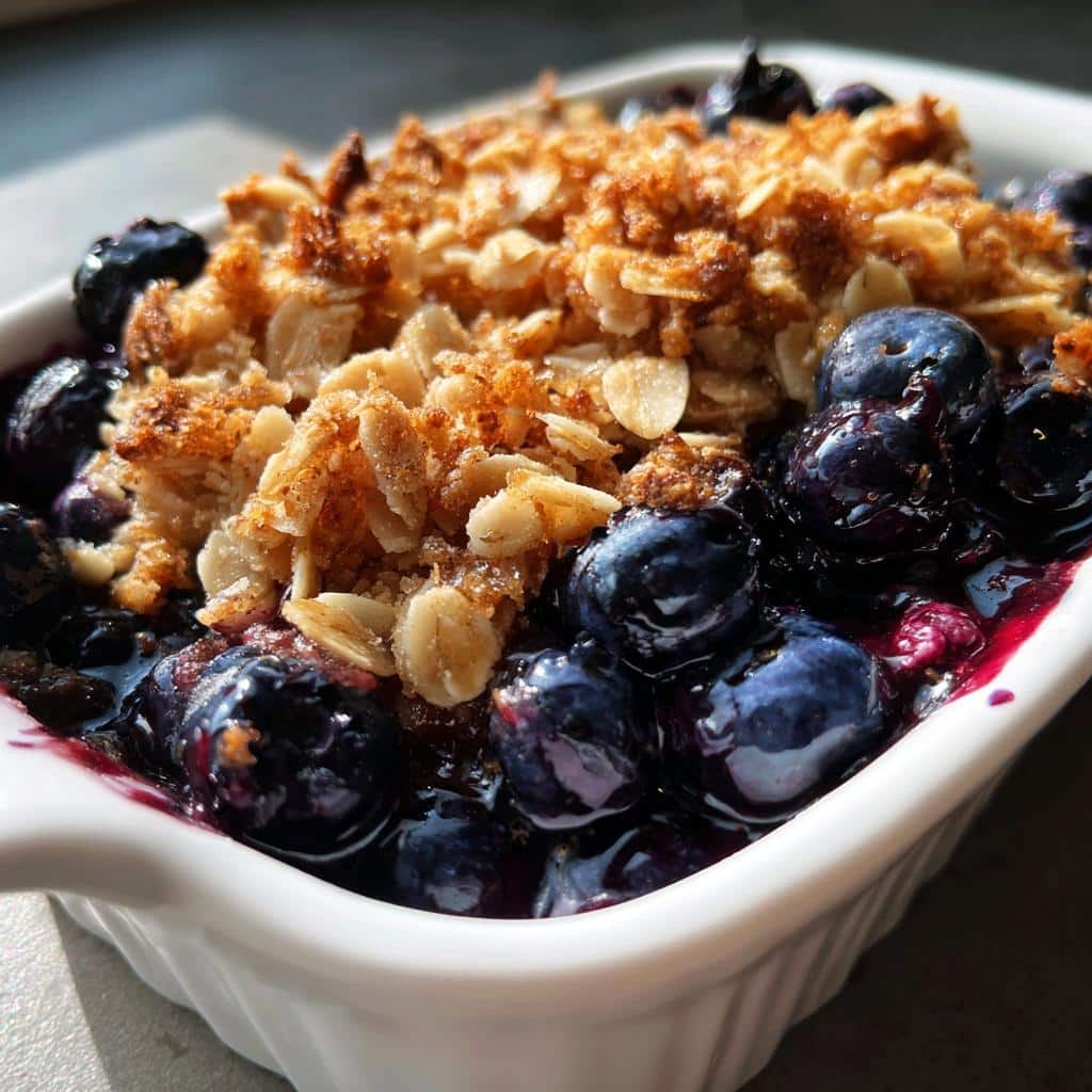 air fryer blueberry crisp quick - detail 1