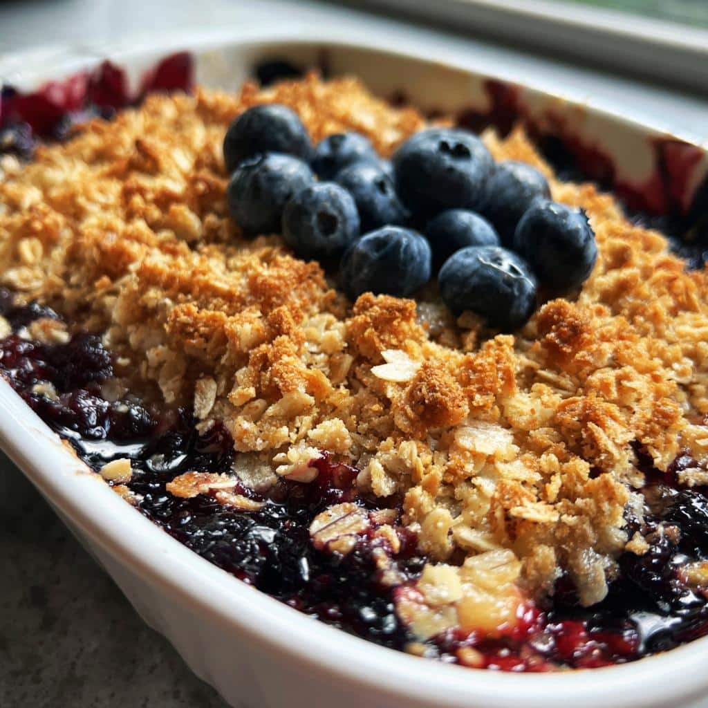 air fryer blueberry crisp simple ingredients - detail 1