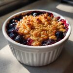 air fryer blueberry crisp single serve