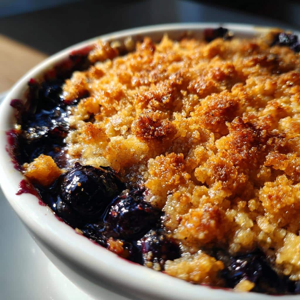 Irresistible Air Fryer Blueberry Crisp in 20 Minutes 4 air fryer blueberry crisp small batch - detail 1