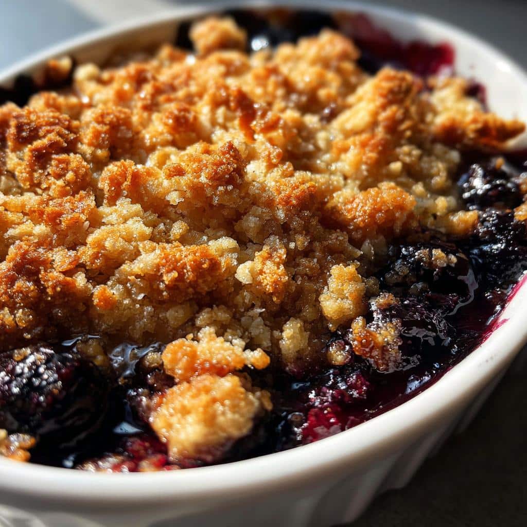 air fryer blueberry crisp small batch