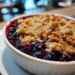 air fryer blueberry crisp winter dessert