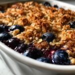 air fryer blueberry crisp with cake mix