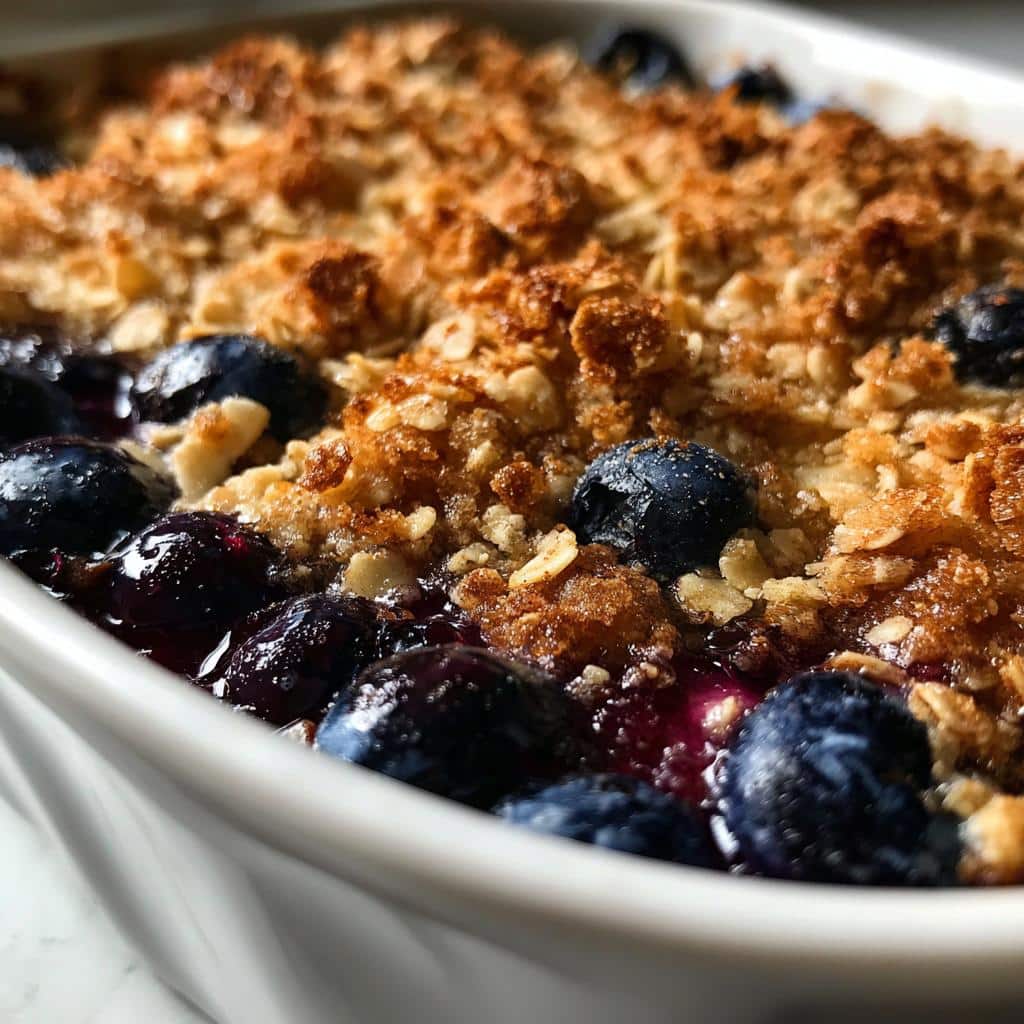 air fryer blueberry crisp with cake mix