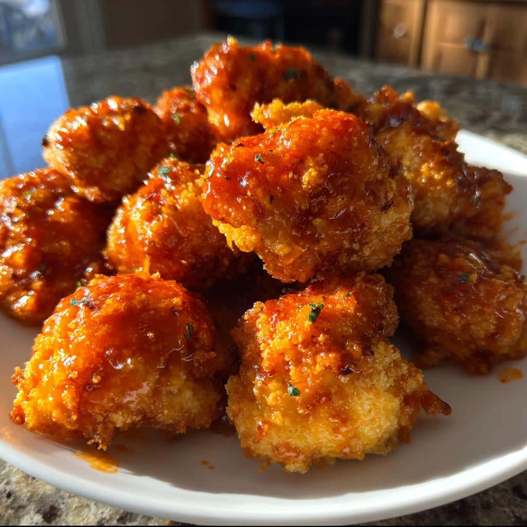 air fryer buffalo cauliflower bites