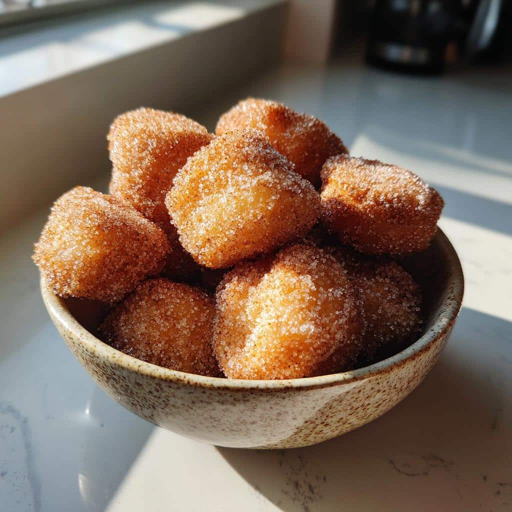 air fryer churro bites valentines day - detail 1