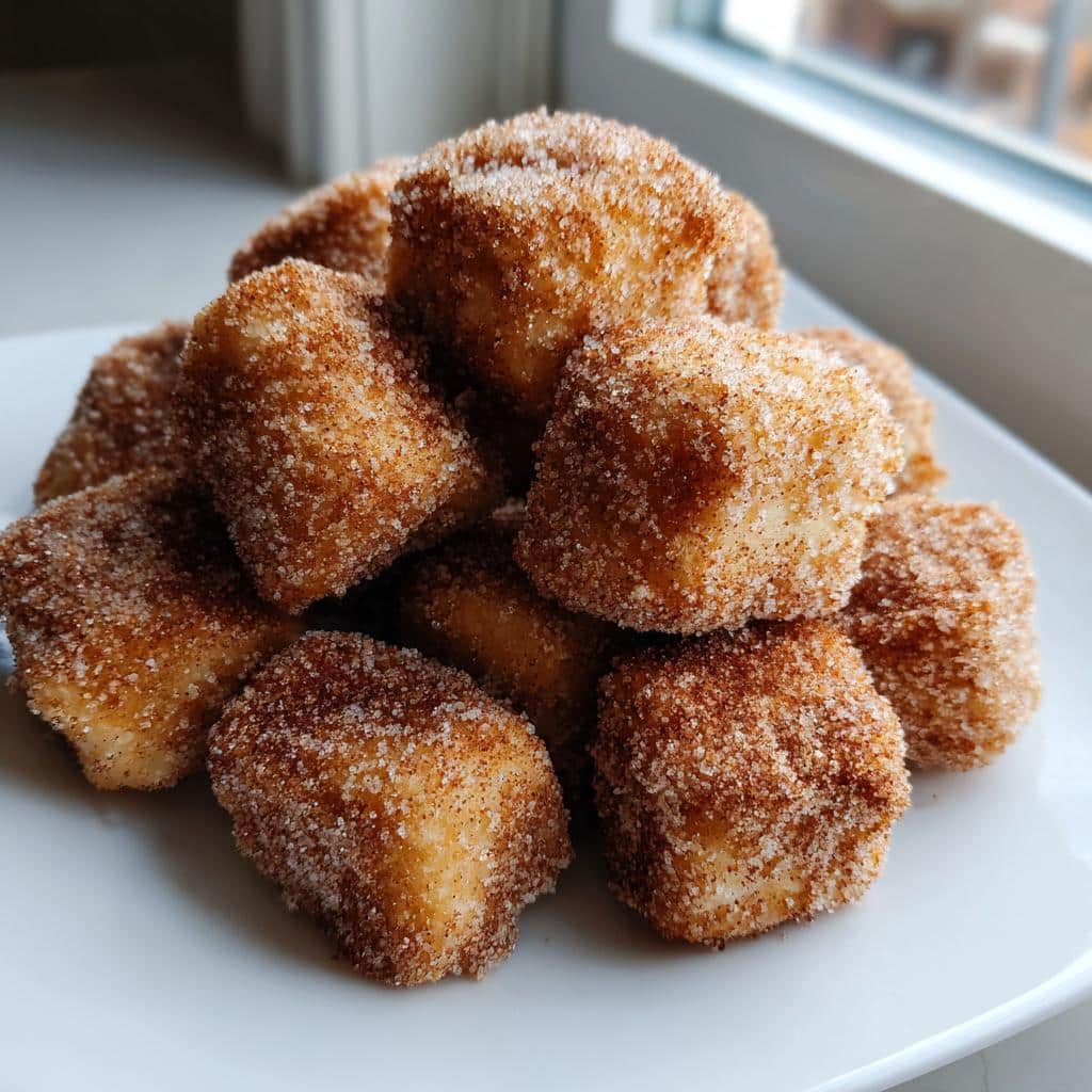 air fryer churro bites with biscuit dough - detail 1