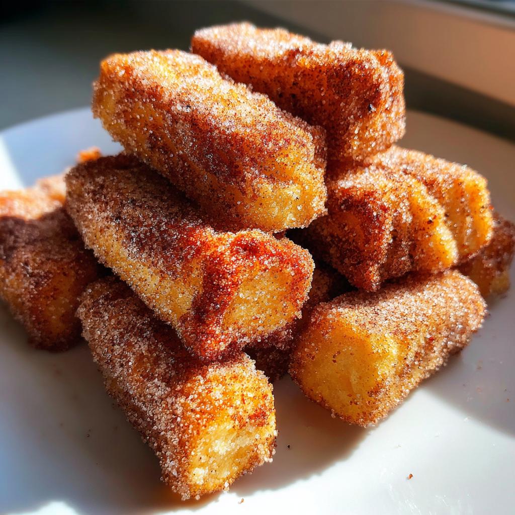 air fryer churro bites with cake mix