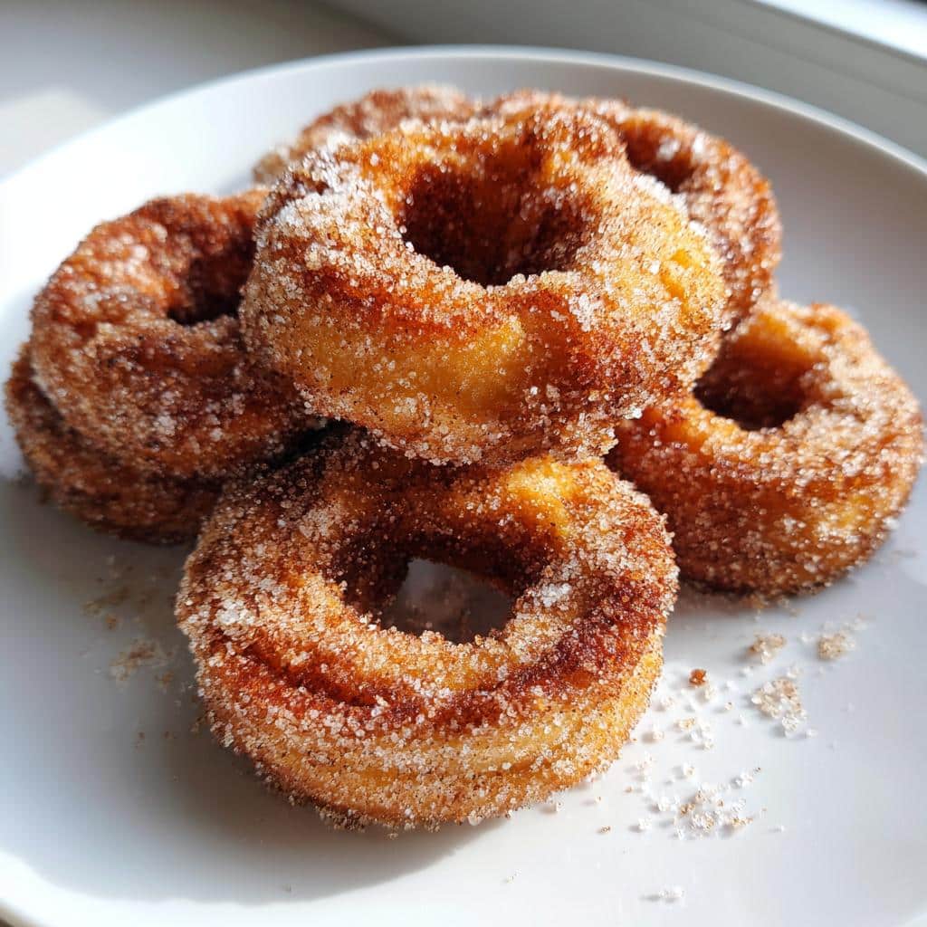 air fryer churro donuts crispy - detail 1