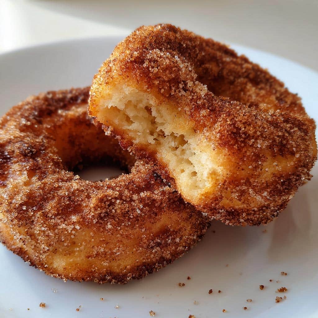 air fryer churro donuts crispy