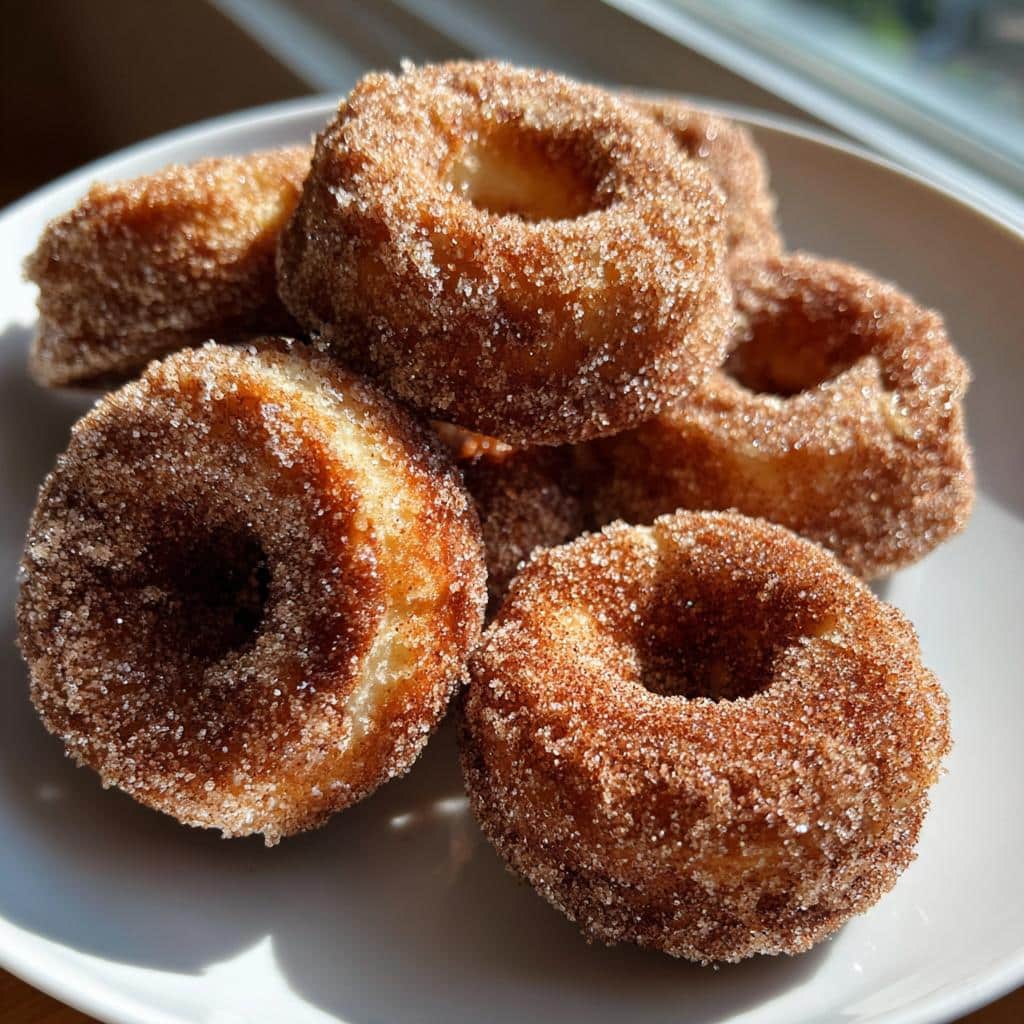 air fryer churro donuts gooey