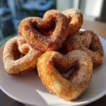 air fryer churro donuts valentines day