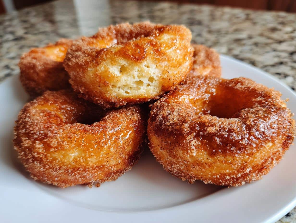 air fryer churro donuts with cake mix - detail 1