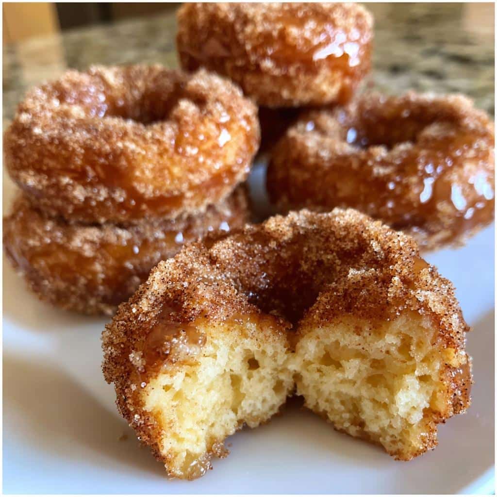 air fryer churro donuts with cake mix