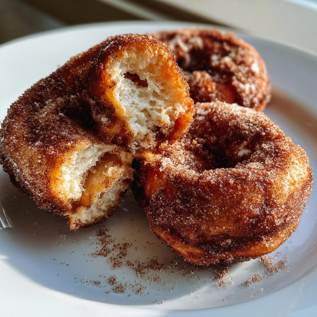 air fryer churro donuts with crescent rolls