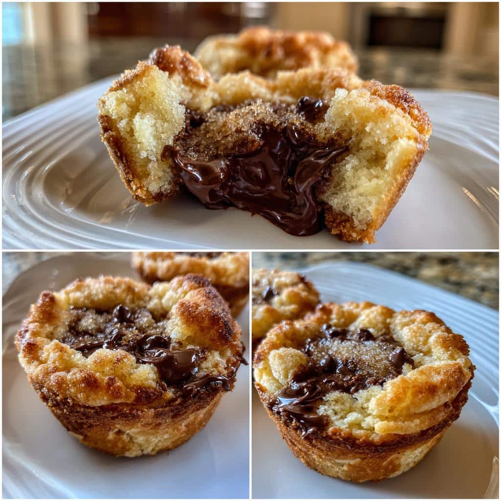 air fryer cookie cups with biscuit dough
