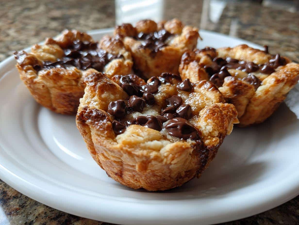 air fryer cookie cups with puff pastry - detail 1