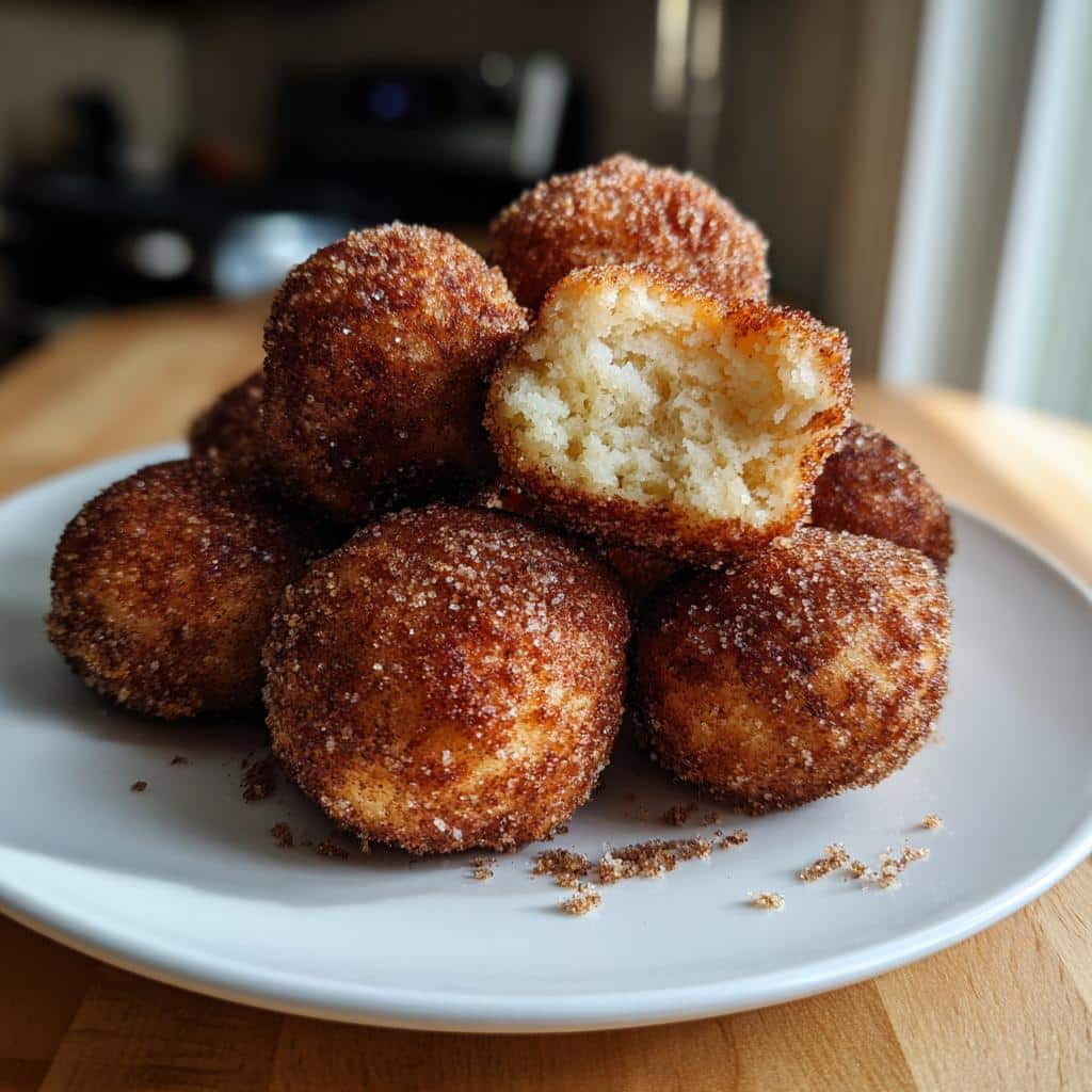 air fryer donut holes with biscuit dough - detail 1