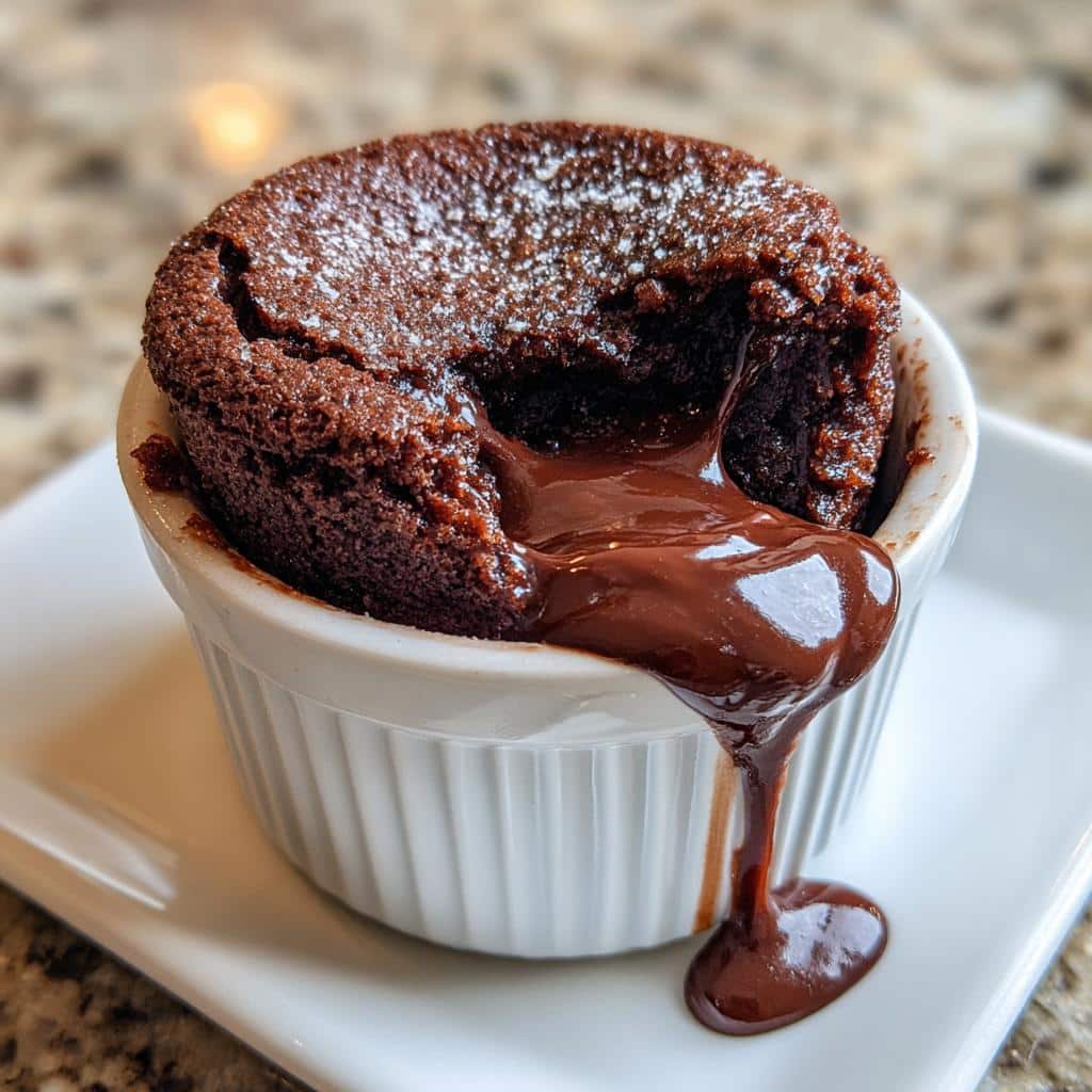 air fryer lava cake 10 minute