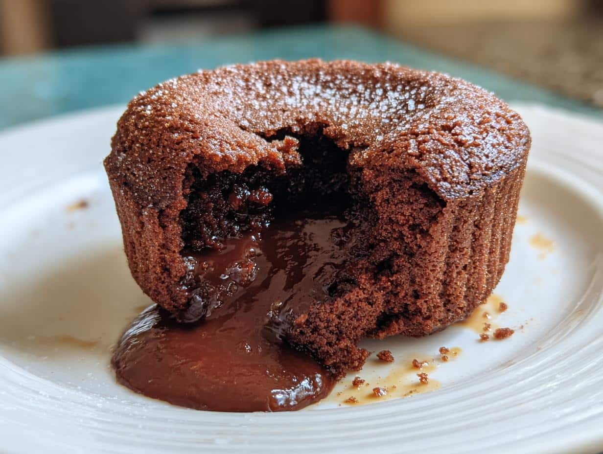 air fryer lava cake crispy - detail 1